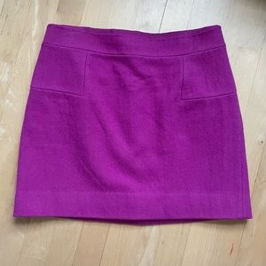 J Crew pink wool miniskirt
